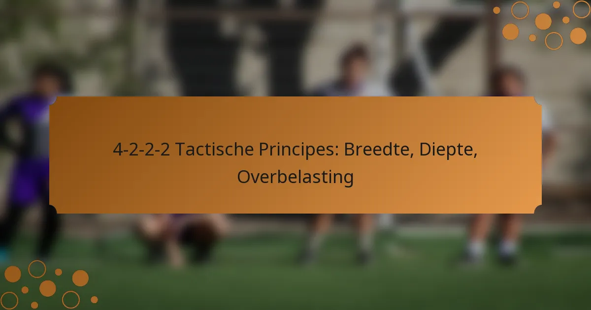 4-2-2-2 Tactische Principes: Breedte, Diepte, Overbelasting